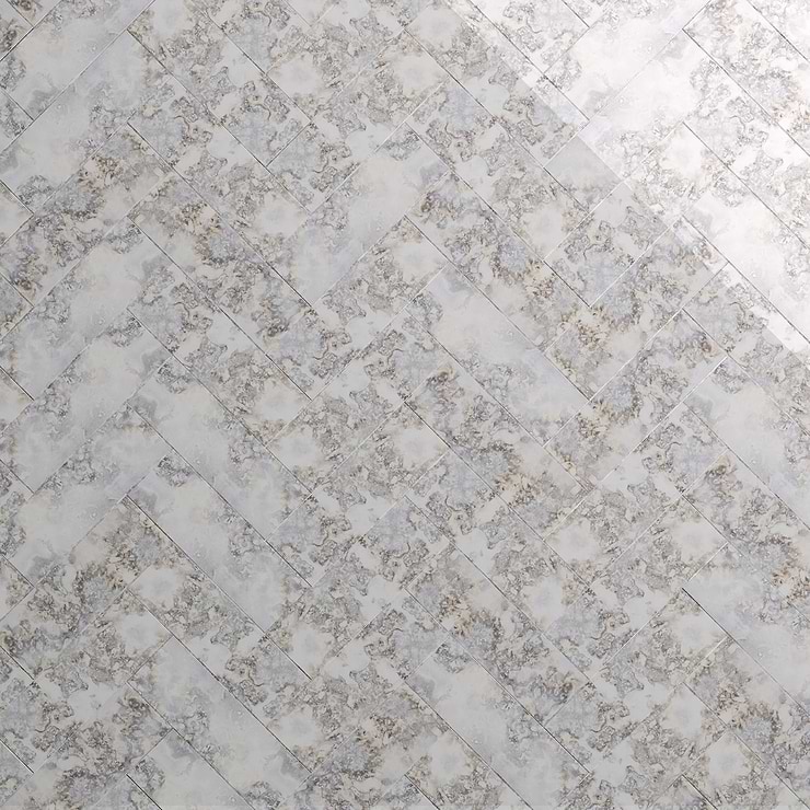 Vilna Argenta Gray 6x18 Polished Mirror Subway Tile
