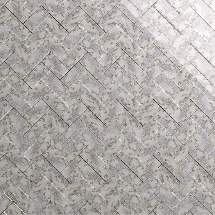 Vilna Argenta Gray 3x6 Beveled Polished Antique Mirror Subway Tile