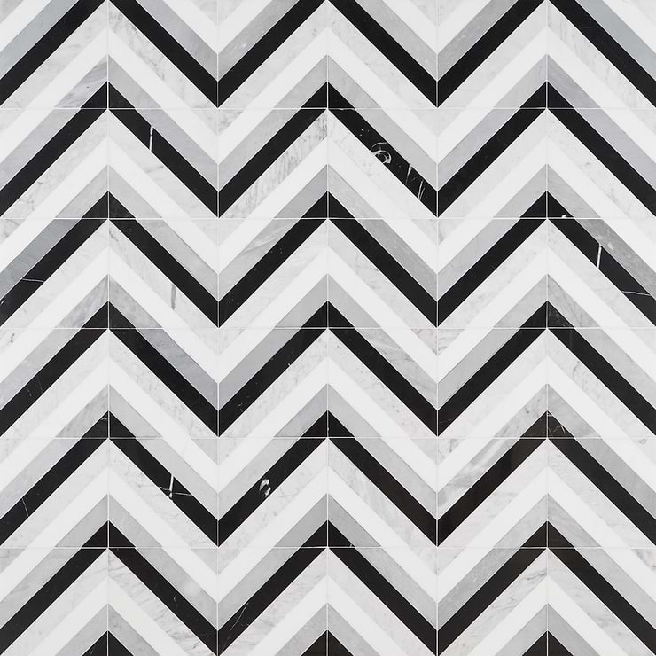 Bowery Allascala 8x8 Polished Marble Mosaic Tile