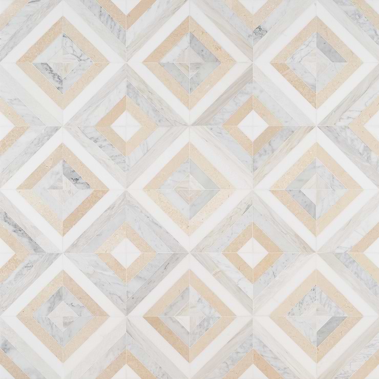 Bowery Lafenice 8x8 Polished Marble Mosaic Tile