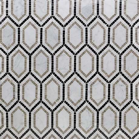 Waterjet Marble Tile for Backsplash,Kitchen Floor,Kitchen Wall,Bathroom Floor,Bathroom Wall,Shower Wall,Shower Floor,Outdoor Wall,Commercial Floor