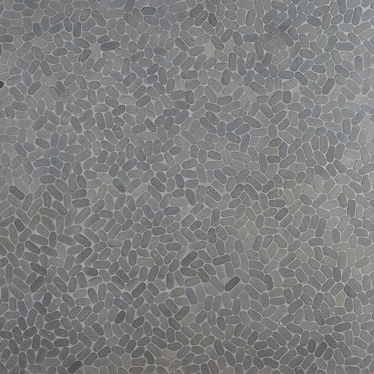 Nature Lava Black Oval Pebble Mosaic