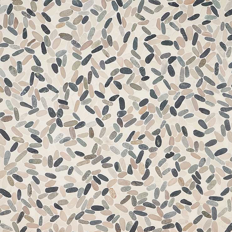 Nature Raja Ampat Flat Oval Pebble Mosaic