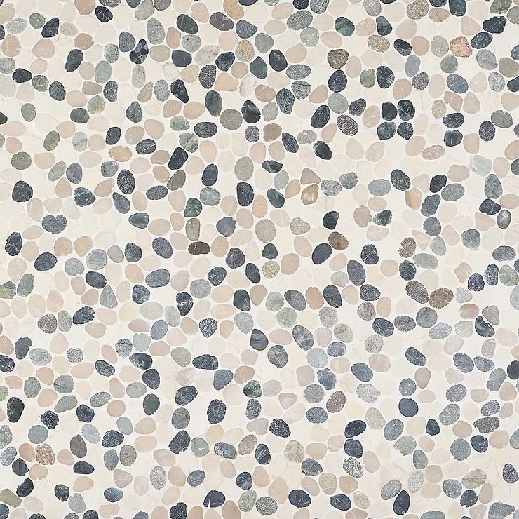 Nature Raja Ampat Round Pebble Mosaic