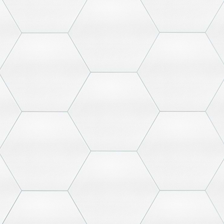 Simple White 10" Hexagon Crystallized Thassos Tile