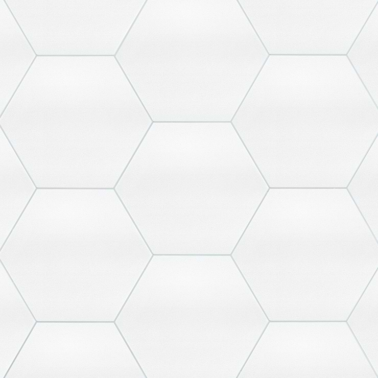 Simple White 10" Hexagon Crystallized Thassos Tile