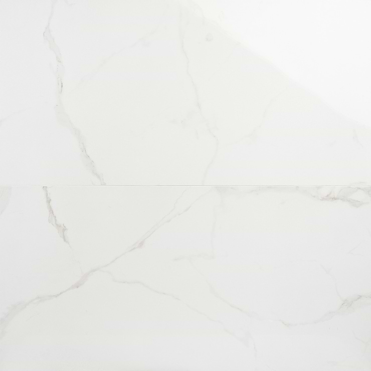 TileBarXL Marmi White Calacatta 24"X48" Polished Porcelain Tile