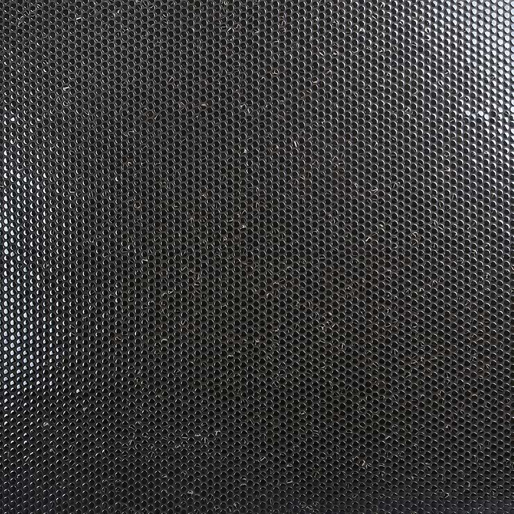 Zoe Nero 1/2" Circle Polished Black Glass Mosaic Tile