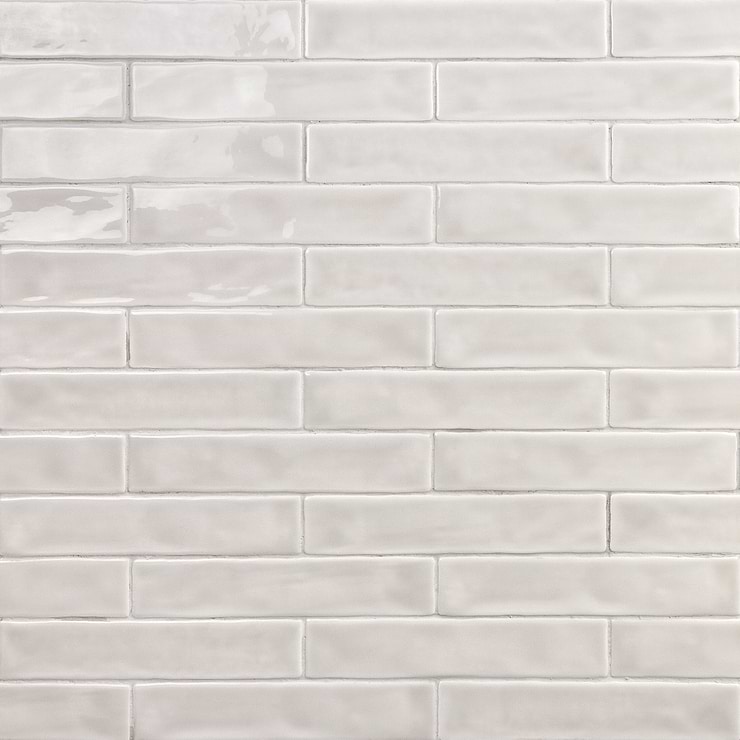 Seaport Hibiscus Gray 2x10 Polished Ceramic Subway Wall Tile