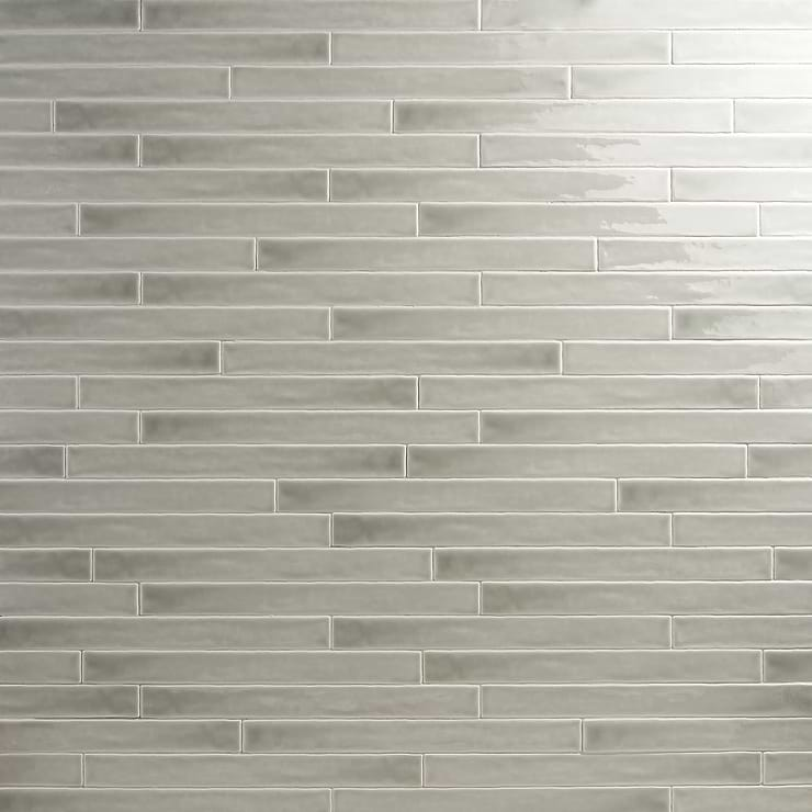 Carolina Moss Gray 2x20 Polished Ceramic Wall Tile