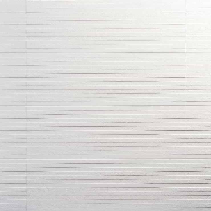 Reverb Multilevel White 12x36 3D Matte Ceramic Tile