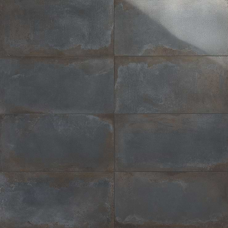 Angela Harris Flatiron Black 12x24 Semi-Polished Porcelain Tile