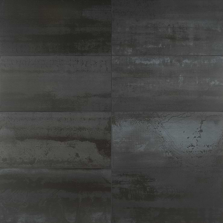 Hewlett Black Iron 12x24 Matte Porcelain Tile