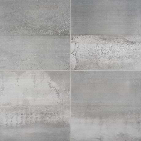 Hewlett Metal Silver 12x24 Matte Porcelain Tile 