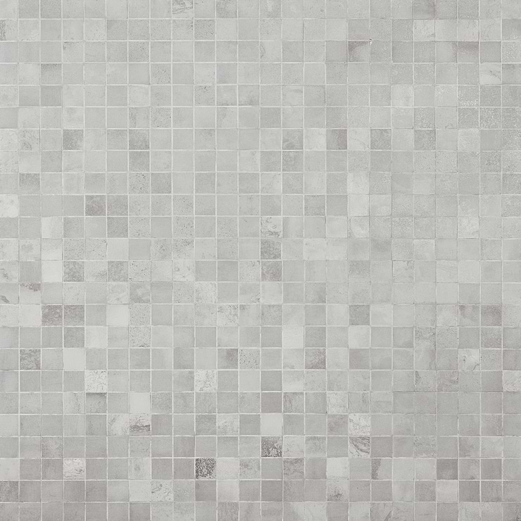 Hewlett Metal Silver 2x2 Matte Porcelain Mosaic Tile