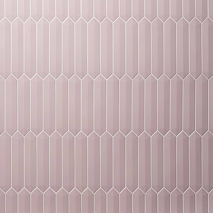 Kent Pink 3x12 Contour 3D Picket Polished Ceramic Wall Tile
