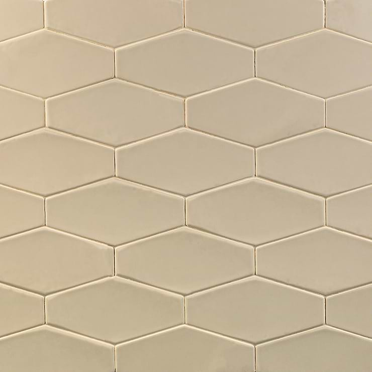 Manchester Hexagon Fawn 4x8 Polished Ceramic Tile