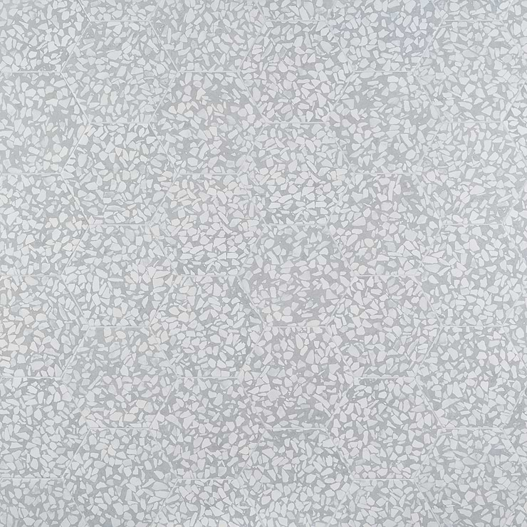 Terrazzo Hex Azulio Blue 9" Terrazzo Look Matte Porcelain Tile