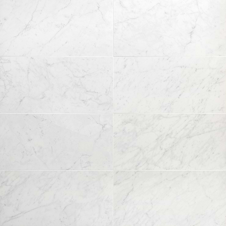 Marble Tech Bianco Gioia 12x24 Polished Porcelain Tile