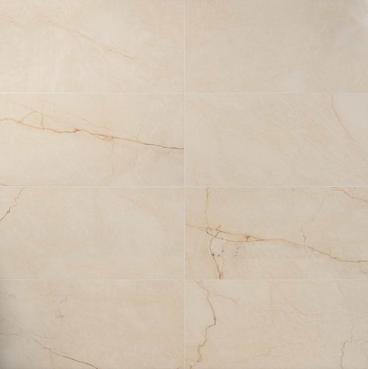 Marble Tech Crema Avorio 12x24 Polished Porcelain Tile