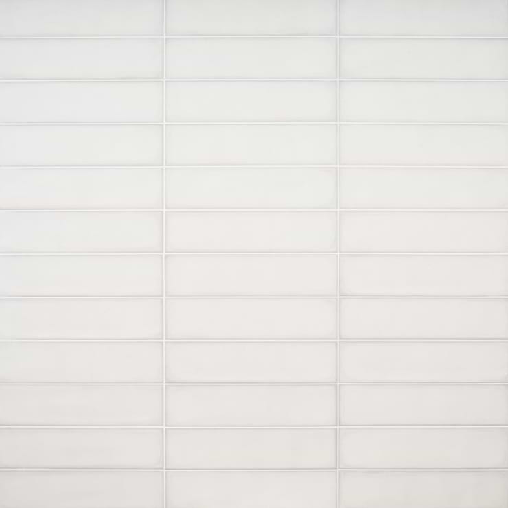 Stacy Garcia ArtBlock Bianco White 4x16 Matte Porcelain Tile