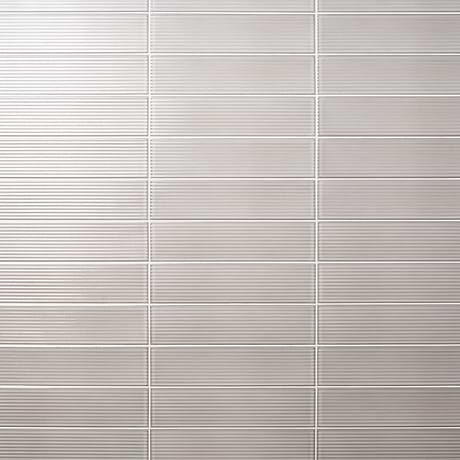 Stacy Garcia ArtBlock Grigio Gray 4x16 Fluted Glossy Porcelain Tile