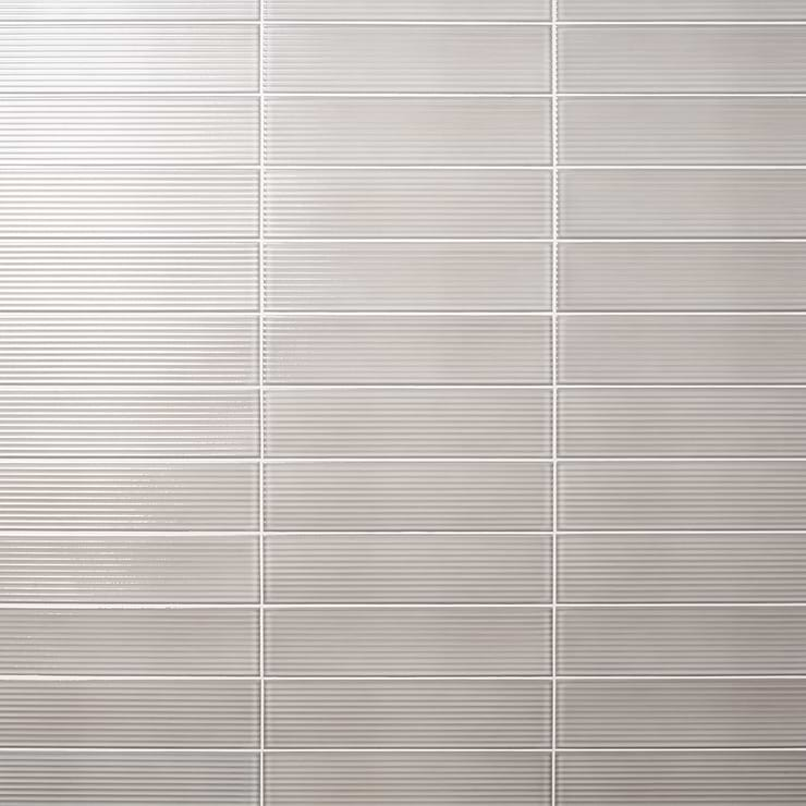 Stacy Garcia ArtBlock Grigio Gray 4x16 Fluted Glossy Porcelain Tile