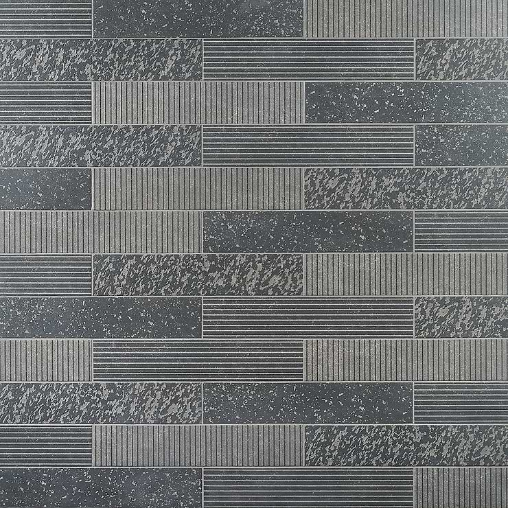 Texstone Deco Antracita Dark Gray 4x19 Textured Matte Porcelain Subway Tile