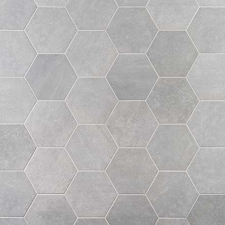 Texstone Gris Gray 9" Matte Porcelain Hexagon Tile