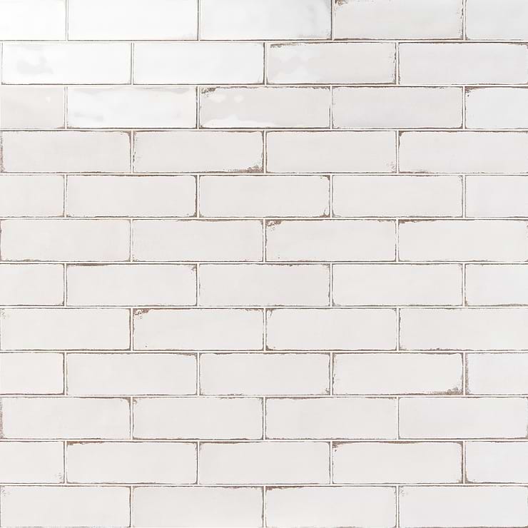 Los Lunas White 4x12 Polished Ceramic Subway Wall Tile
