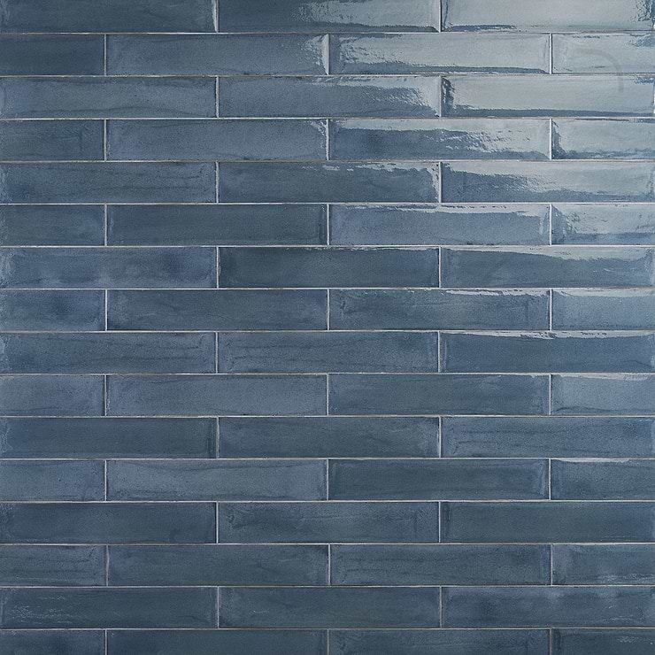 Paint Blu Notte 3x16 Glossy Porcelain Subway Tile