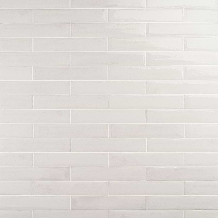 Paint Bianco White 3x16 Glossy Porcelain Subway Tile