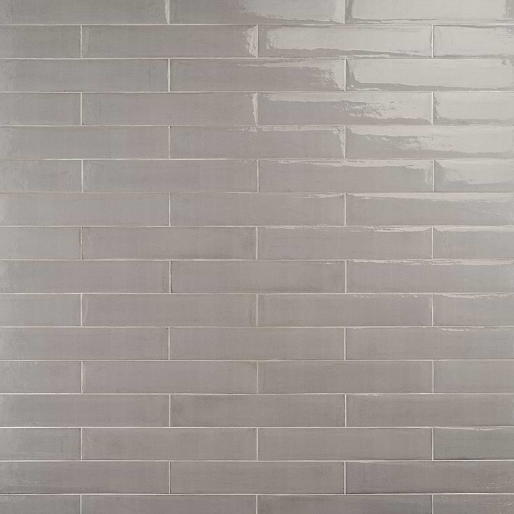 Paint Grigio Gray 3x16 Glossy Porcelain Subway Tile