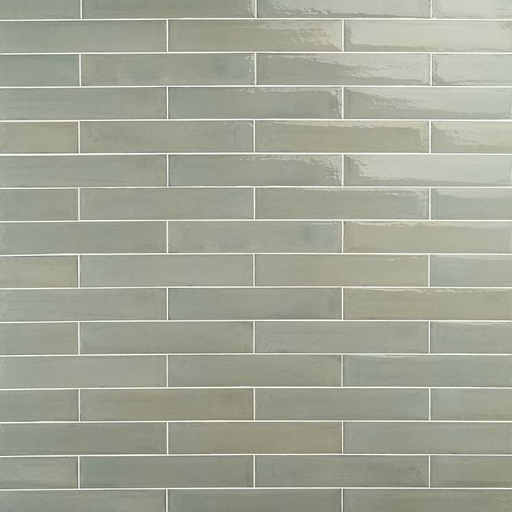 Paint Verde Green 3x16 Glossy Porcelain Subway Tile