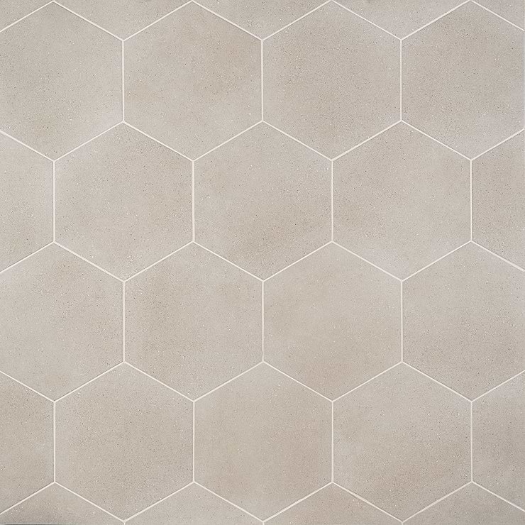 Pergola Taupe 12.5" Hexagon Matte Porcelain Tile