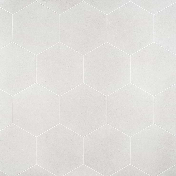 Pergola White 12.5" Hexagon Matte Porcelain Tile