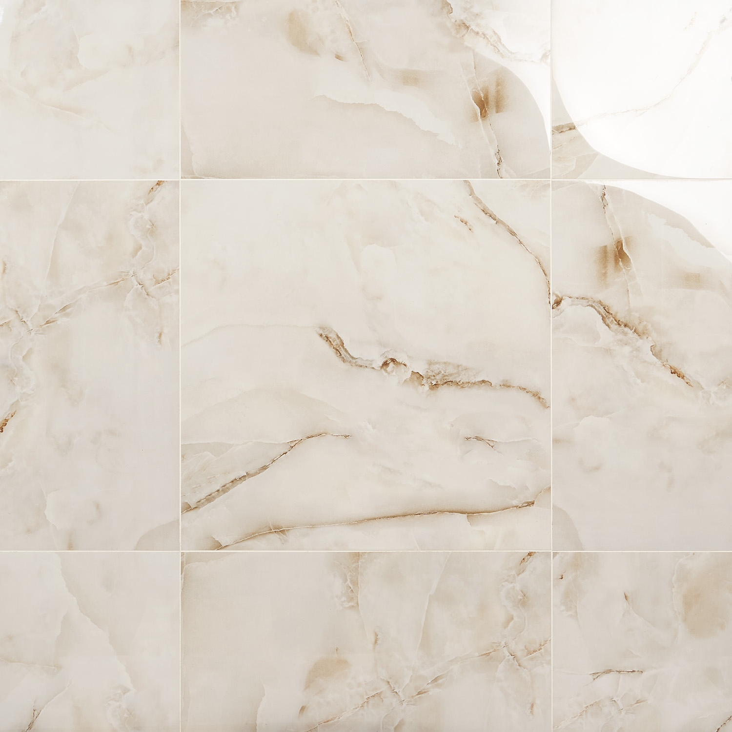 Lumina Onyx Pearl Beige 24x24 Polished Porcelain Tile