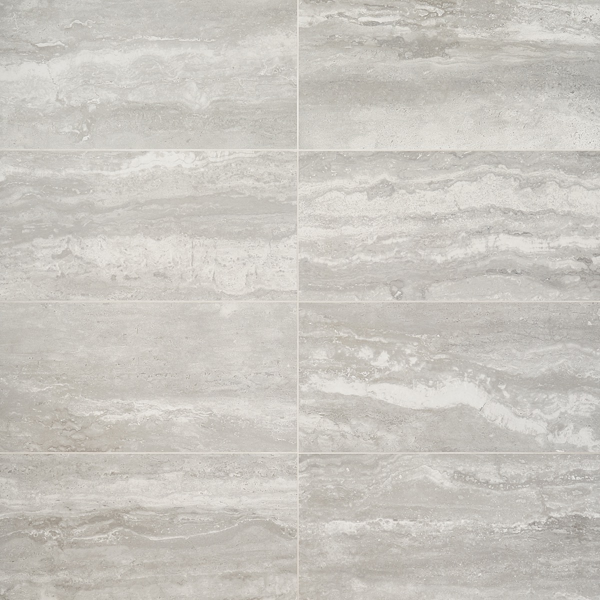 Basic Travertine Silver 12x24 Matte Porcelain Tile