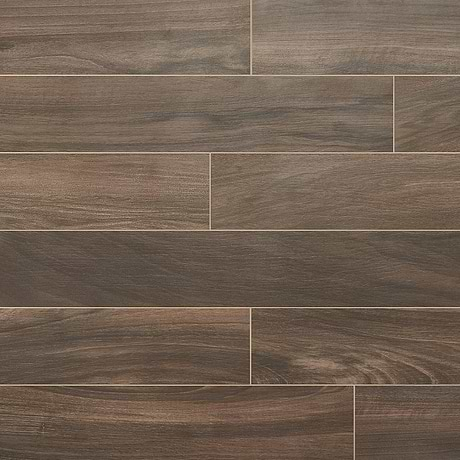 Silkwood Walnut Brown 8x48 Matte Porcelain Wood Look Tile