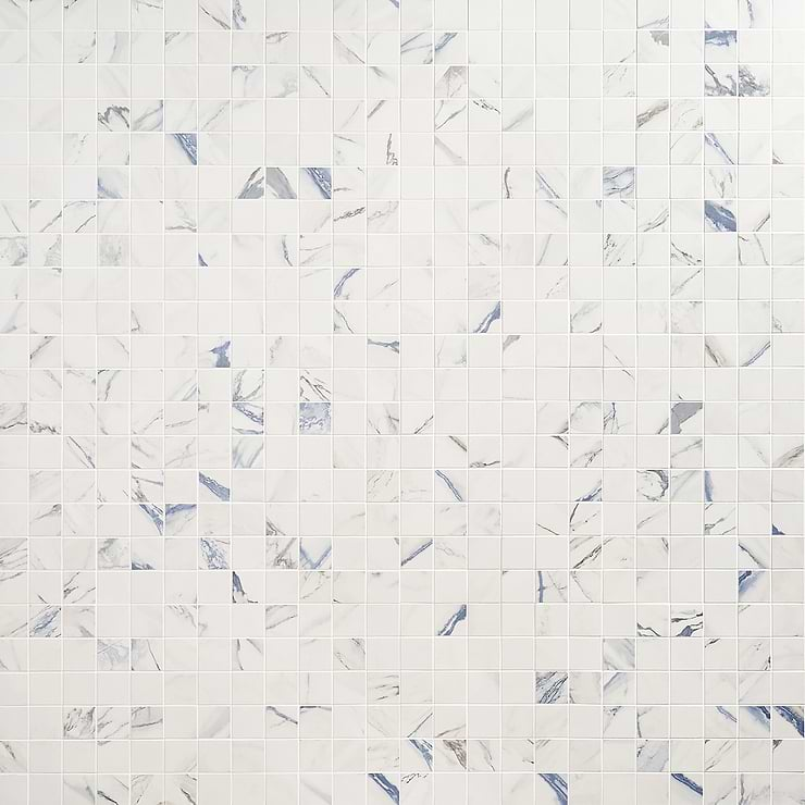 Calacatta Azur 2x2 Matte Porcelain Mosaic