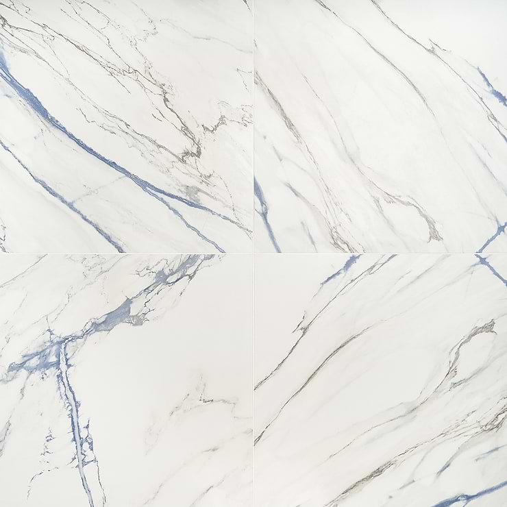 Calacatta Azur 24x24 Matte Porcelain Tile 