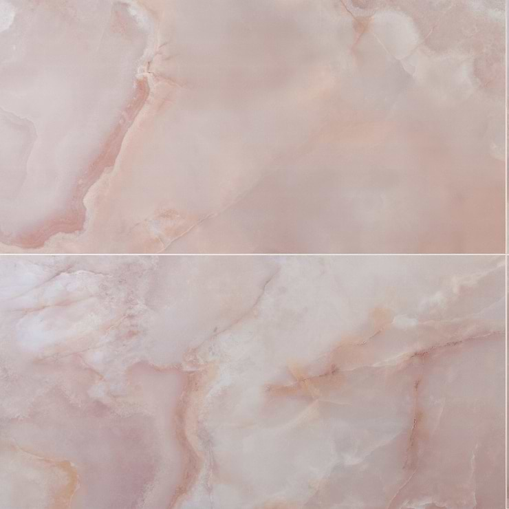 Jewel Onyx Coral Pink 24x48 Polished Porcelain Tile