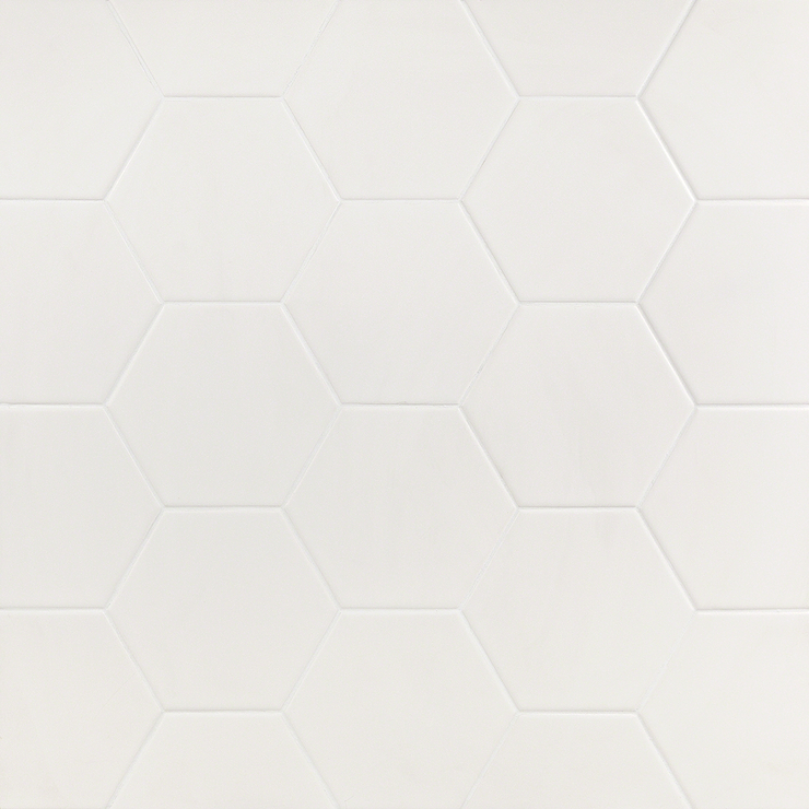 Exagoni Puro White 6x7 Hexagon Blanco Matte Ceramic Wall Tile