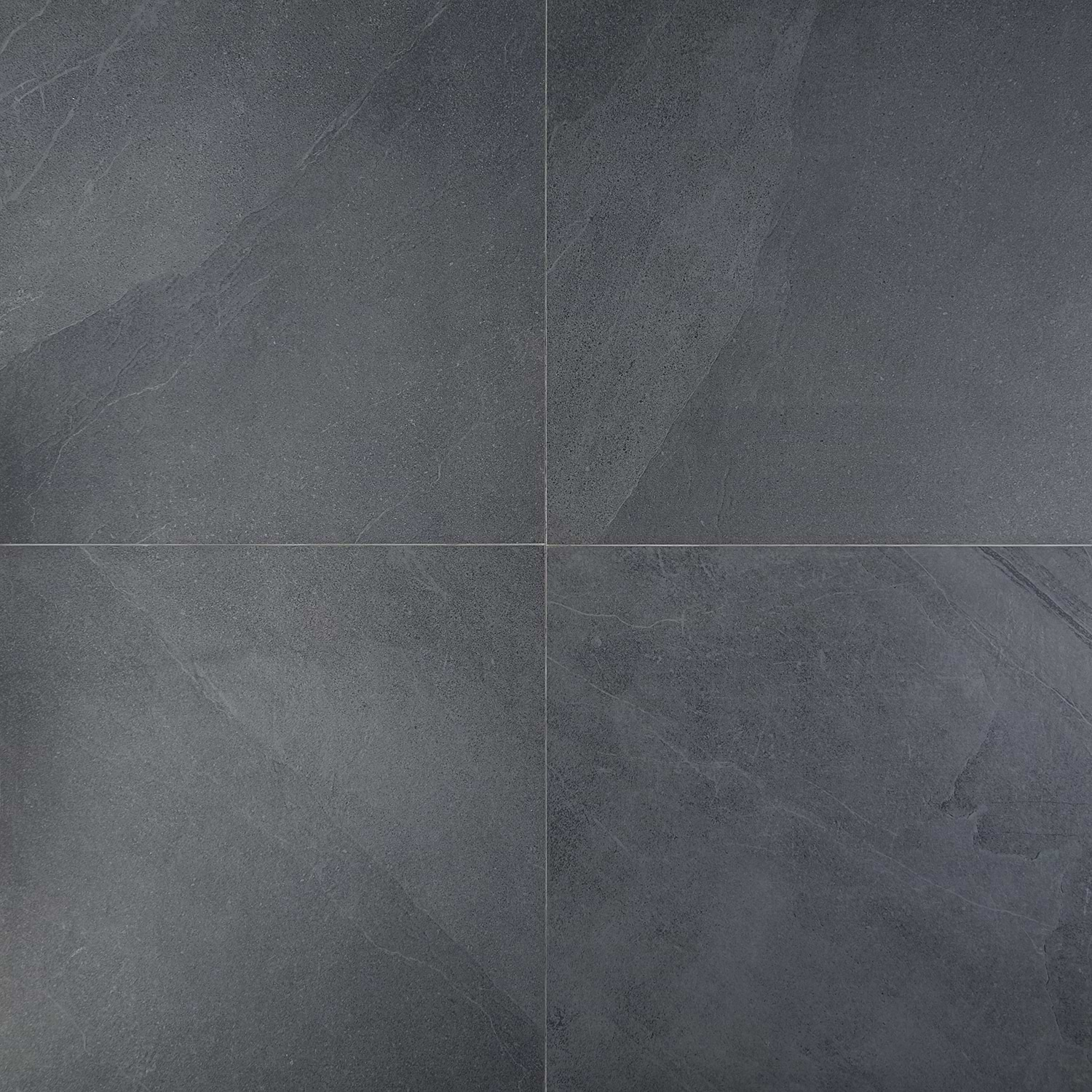 Fordham Nero 24x24 Black Matte Porcelain Floor and Wall Tile