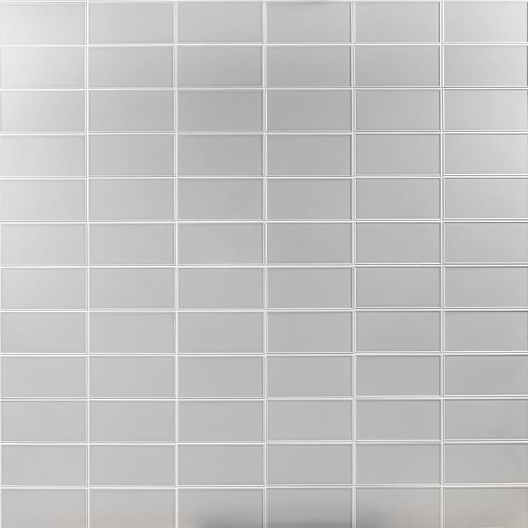 Stacy Garcia Maddox Frame Cool Gray 4x8 Matte Ceramic Subway Tile