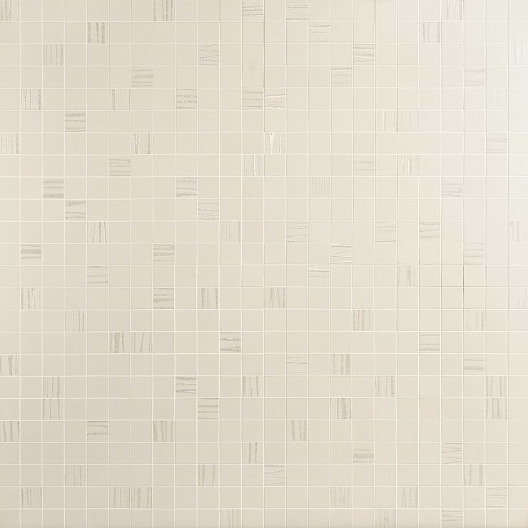 Halo Textured Pearl Beige 2x2 Porcelain Mosaic Tile