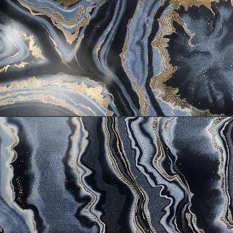 Agate Art Night Black 24x48 Artisan Decor Polished Porcelain Tile