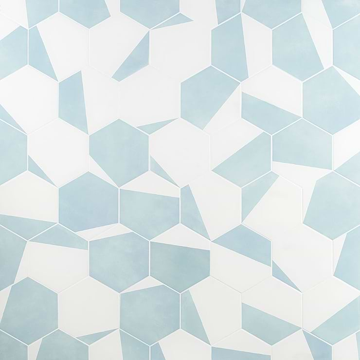 HexArt Pop Turquoise 8" Hexagon Matte Porcelain Tile