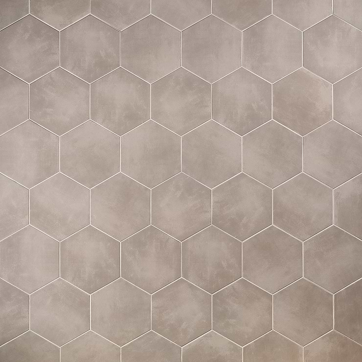 HexArt Gris 8" Porcelain Matte Tile 