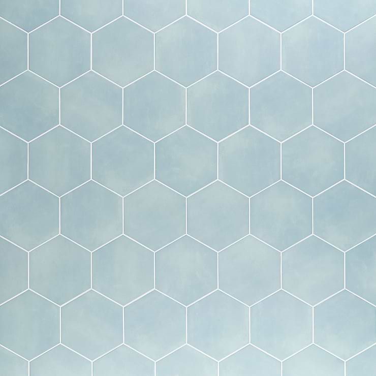 HexArt Turquoise 8" Hexagon Matte Porcelain Tile